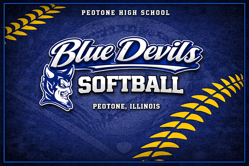 Peotone softball blue devil graphic