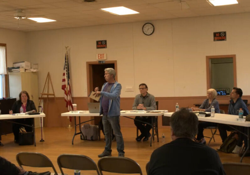 Newly commissioned Green Garden Township Watershed Committee Chairman Jeff Becker addresses the Green Garden Township Board on May 11, 2026.